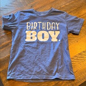 Stylish Blue 'Birthday Boy' Kids T-Shirt